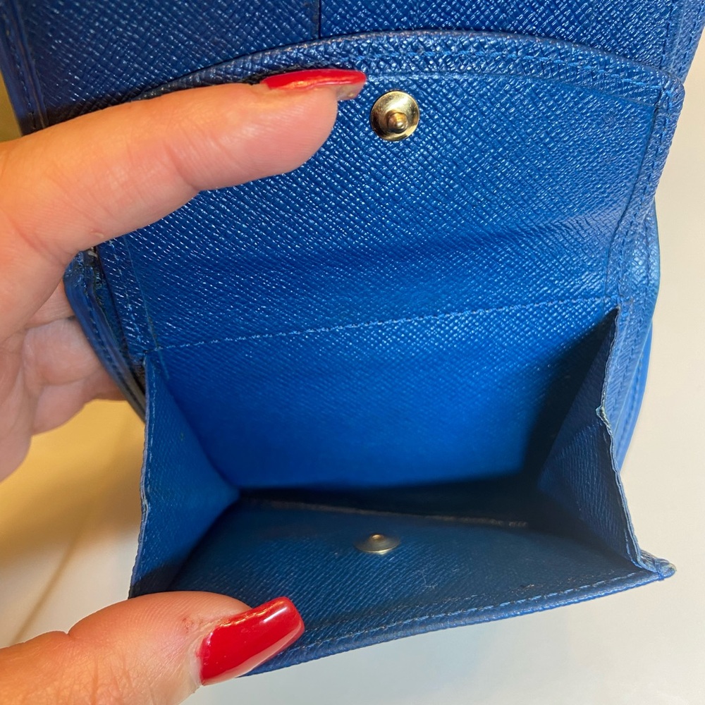 Authentic Louis Vuitton Blue Epi Porte-Billets Compact Wallet Toledo Luxury - Picture 3 of 10